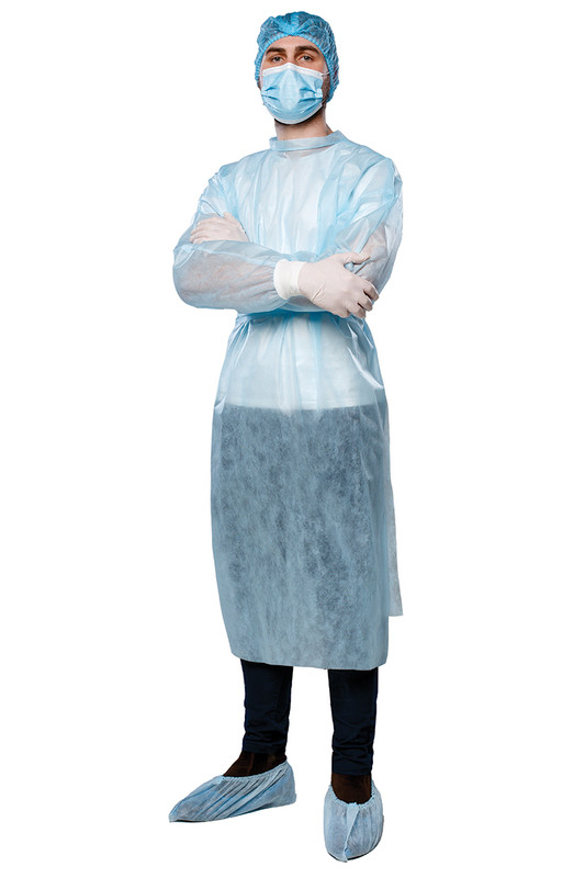 Халат хірургічний,розмір L,спанбонд 30г/м2,стерильний,одноразового використання